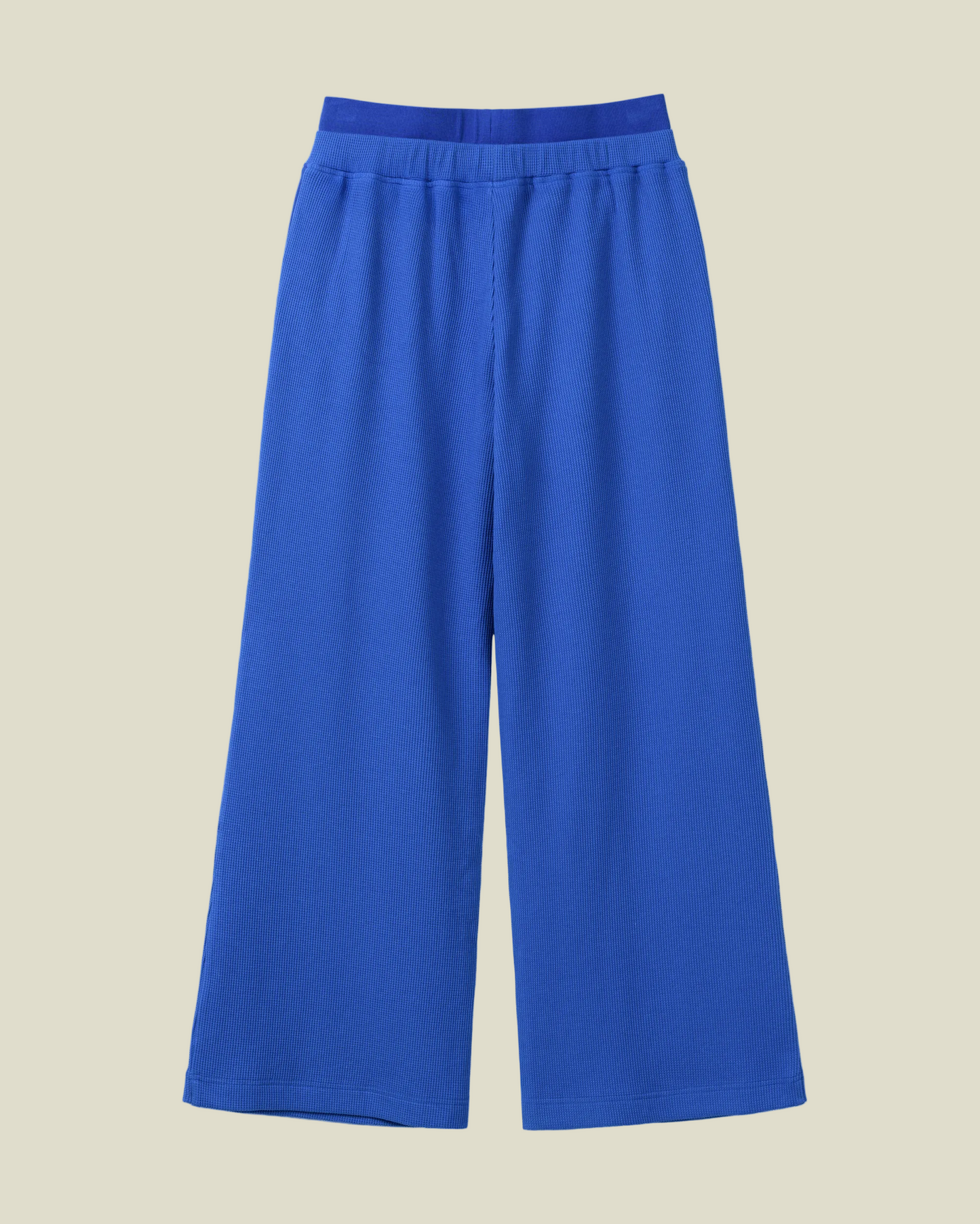 NOUR AL BAHR DOUBLE WAIST WAFFLE TROUSERS