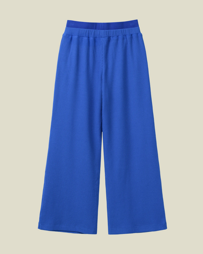 NOUR AL BAHR DOUBLE WAIST WAFFLE TROUSERS