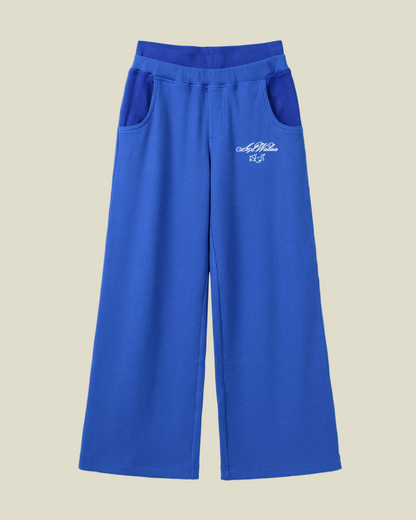 NOUR AL BAHR DOUBLE WAIST WAFFLE TROUSERS