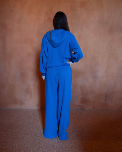 NOUR AL BAHR WAFFLE SET -  ZIP HOODIE & DOUBLE WAIST TROUSERS