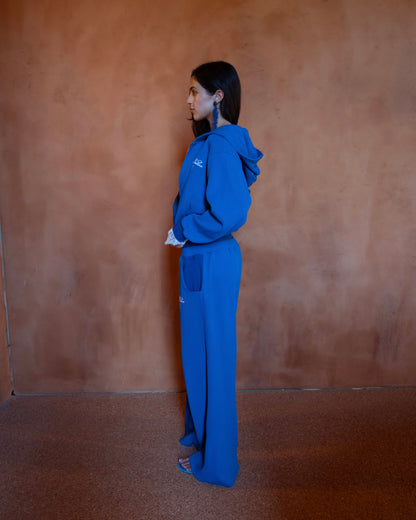 NOUR AL BAHR WAFFLE SET -  ZIP HOODIE & DOUBLE WAIST TROUSERS